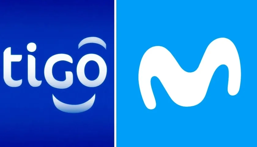 Logos de Tigo y Movistar. 