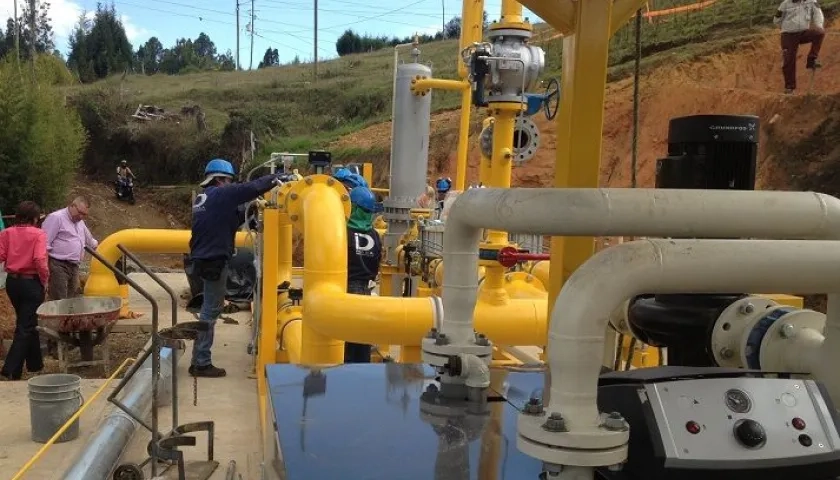 Infraestructura para el transporte de gas. 