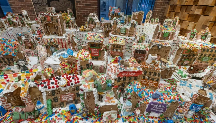 Las casas del pueblo de pan de jengibre más grandes del mundo.