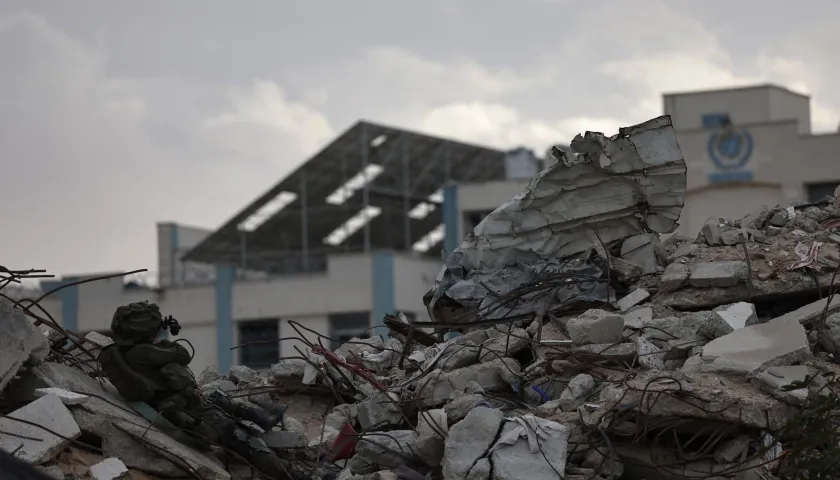 Destrucción en Gaza por los ataques de Israel.