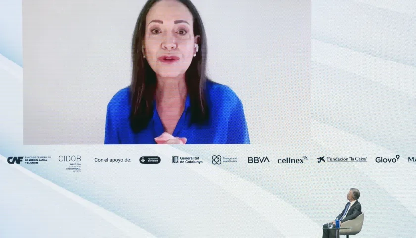 La líder opositora venezolana y Premio Nobel de la Paz, María Corina Machado.