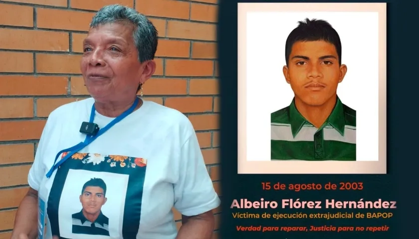 Nerys Hernández y su hijo Albeiro Flórez Hernández.