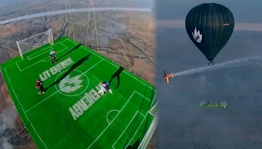 Cancha de fútbol a 1.800 metros de altura.