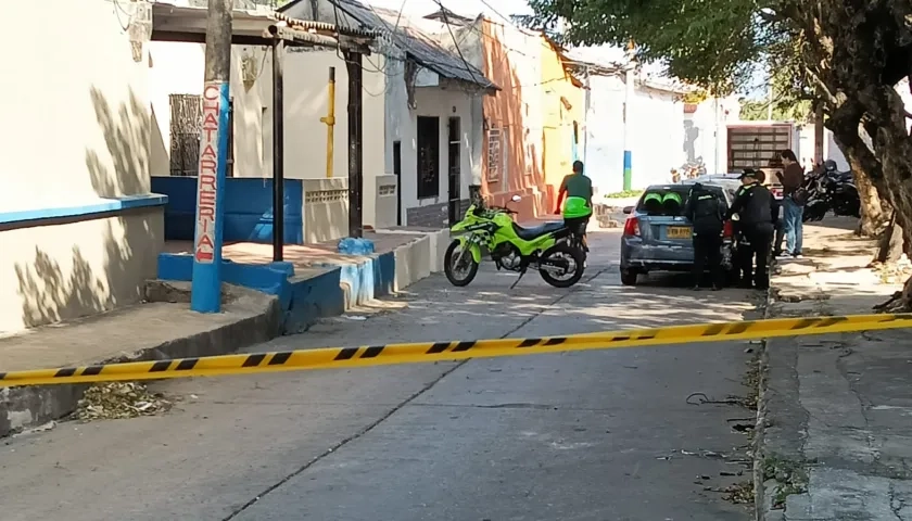 Lugar del atentado a bala. 