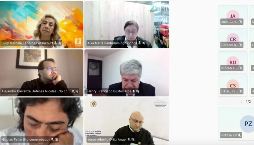 Aspecto de la audiencia de solicitud de medida de aseguramiento de este lunes. 