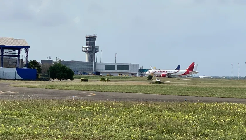 Panorámica del aeropuerto Ernesto Cortissoz este viernes. 
