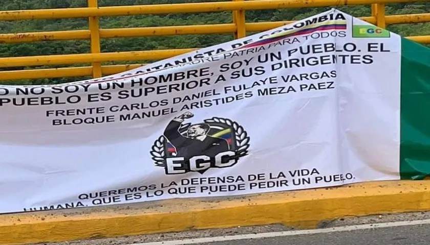 Banderas del 'Clan del Golfo', en Atlántico