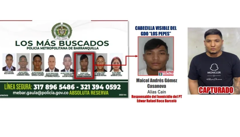 Maicol Andrés Gómez, alias ‘Caín’.