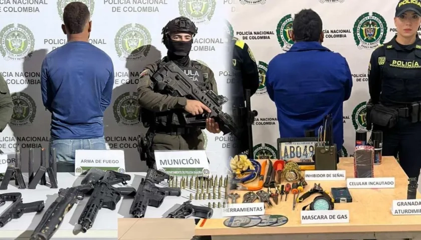 Capturados por el frustrado robo. 