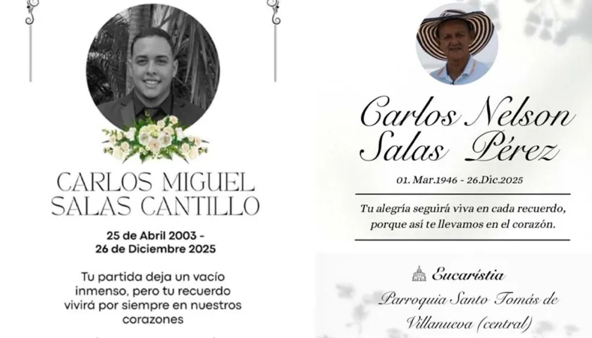 Carlos Salas junto su abuelo