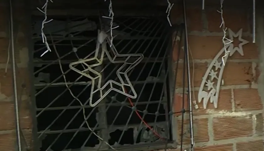 La vivienda que se incendió.