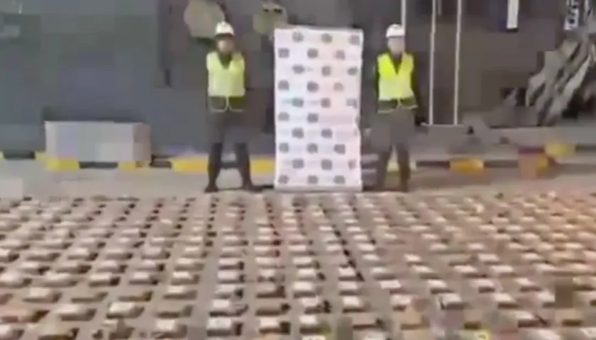 La cocaína incautada por la Policía en Cartagena. 