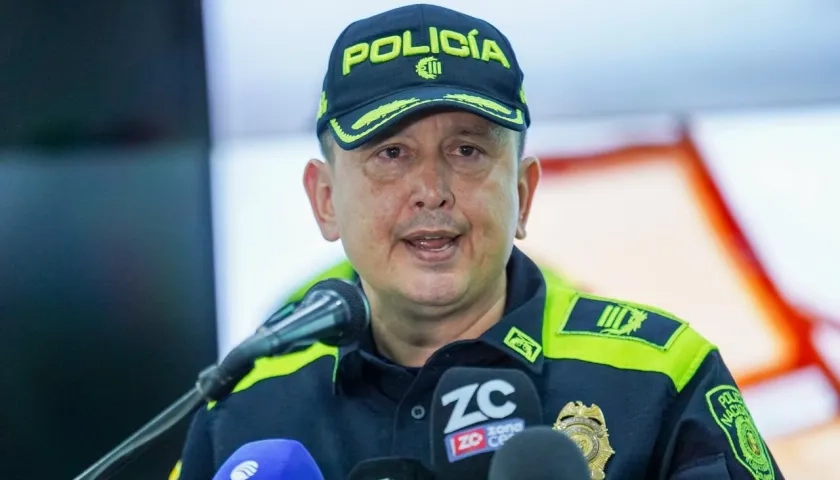 Coronel Miguel Camelo, comandante de la Policía Metropolitana de Barranquilla.