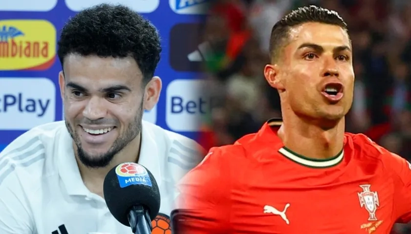 Luis Díaz y Cristiano Ronaldo.