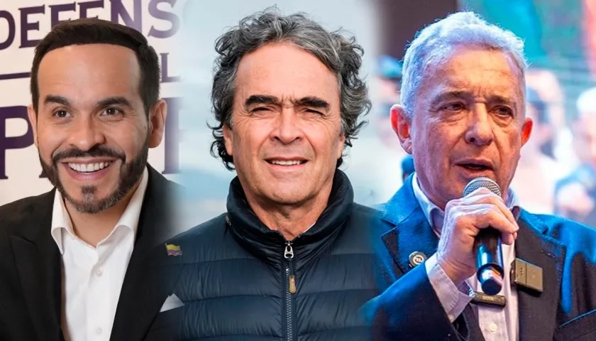 Abelardo De La Espriella, Sergio Fajardo y Álvaro Uribe Vélez.