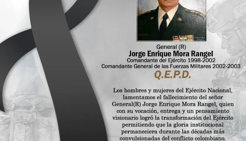 El general (r) Jorge Enrique Mora Rangel.