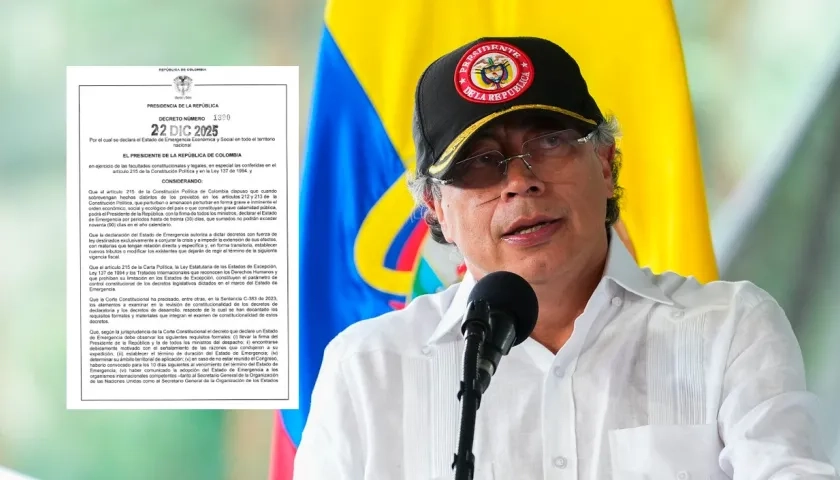 Petro y sus ministros avalaron el decreto de emergencia económica en el país. 