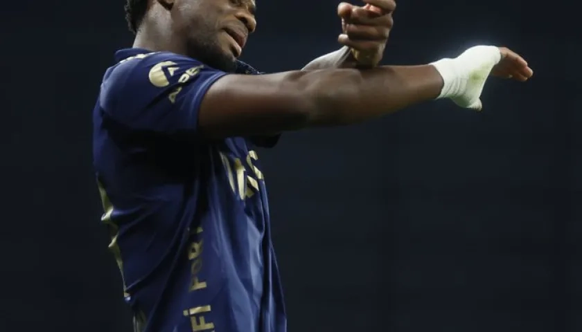 Jhon Jader Durán celebrando su gol.