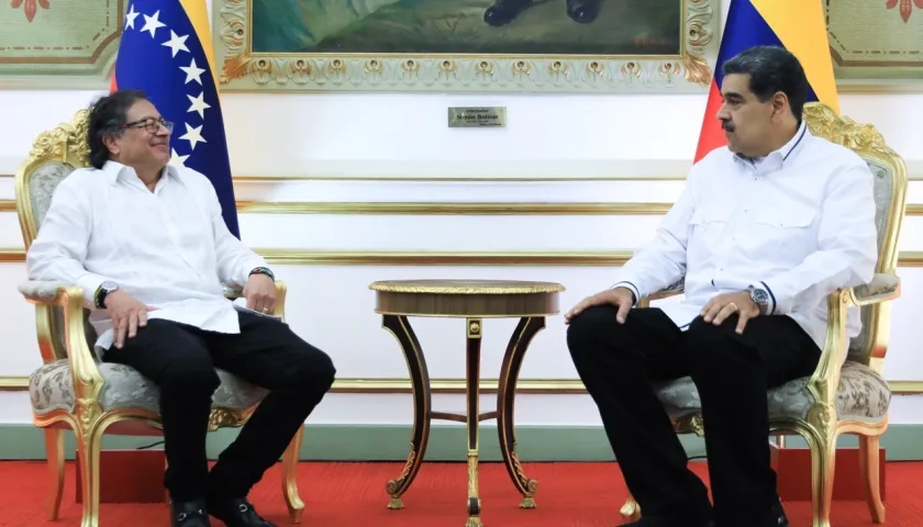 Gustavo Petro y Nicolás Maduro.