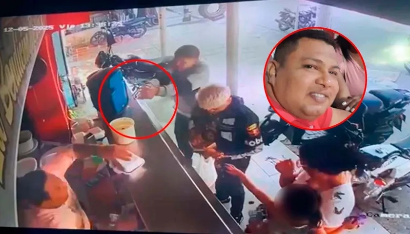 Momento del ataque contra Miguel Tordecilla Díaz. 