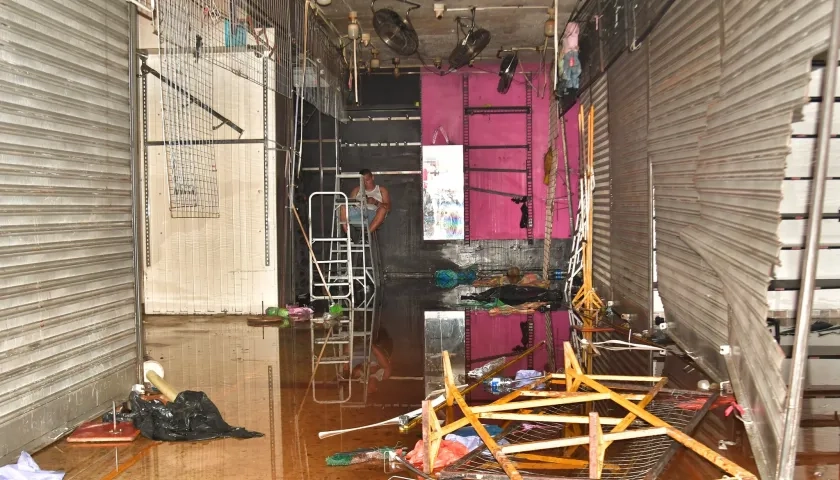 Uno de los locales afectados