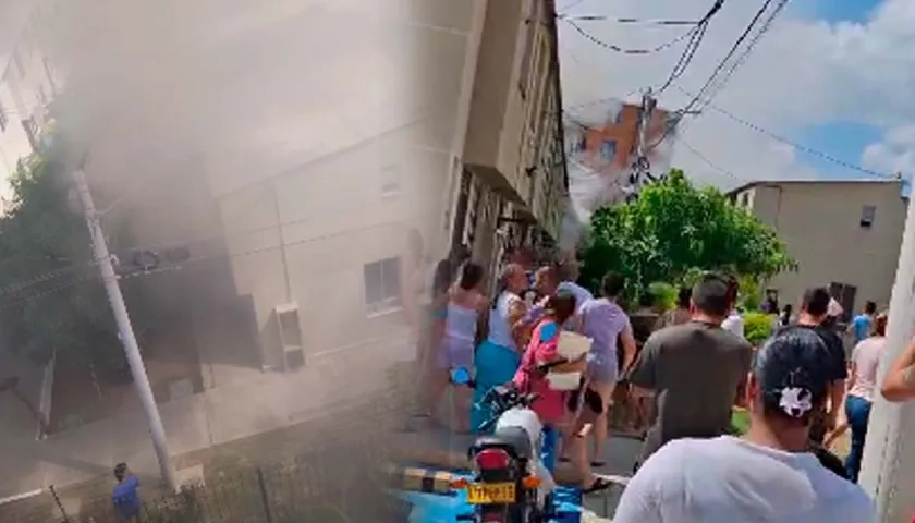 Incendio en apartamento de conjunto en Soledad causó pánico.