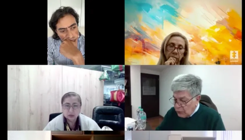 Aspecto de la audiencia preparatoria de este martes contra Nicolás Petro. 