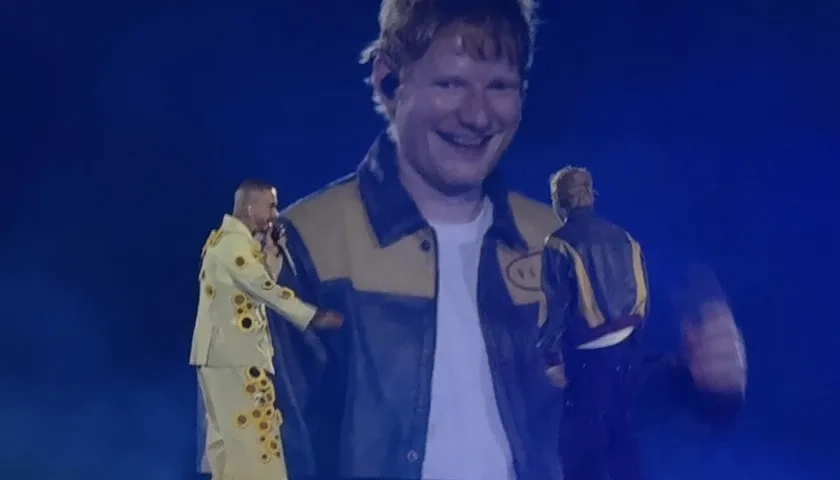 J Balvin con el británico Ed Sheeran.