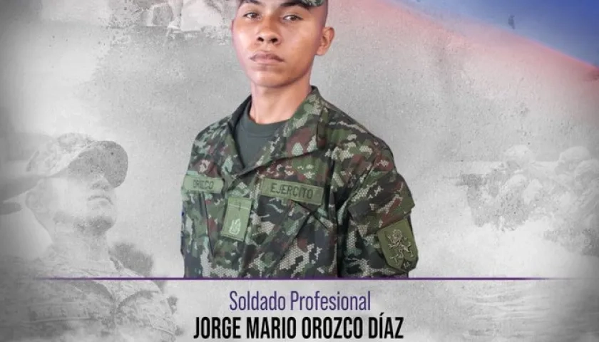 Soldado Profesional Jorge Mario Orozco Díaz.