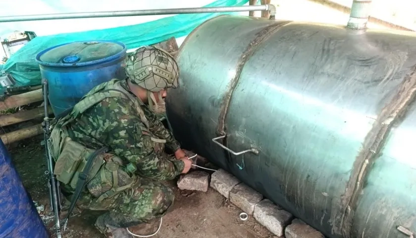 Laboratorio para la producción de clorhidrado de cocaína.
