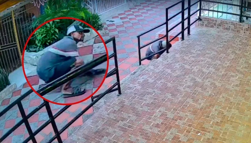 Imagen del ladrón y su último hurto en el barrio.