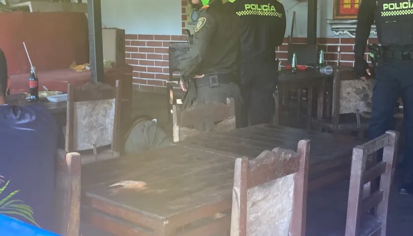 Lugar en donde fue abatido el presunto delincuente.