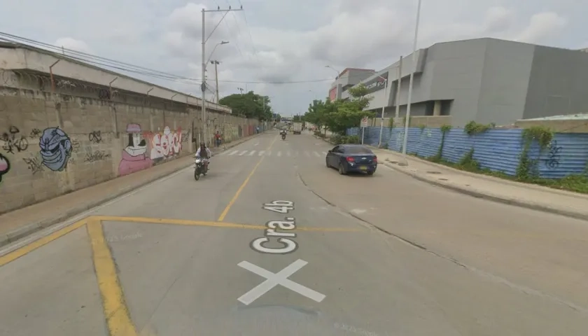 Sector donde ocurrió el accidente de tránsito en el barrio Santa Elena. 