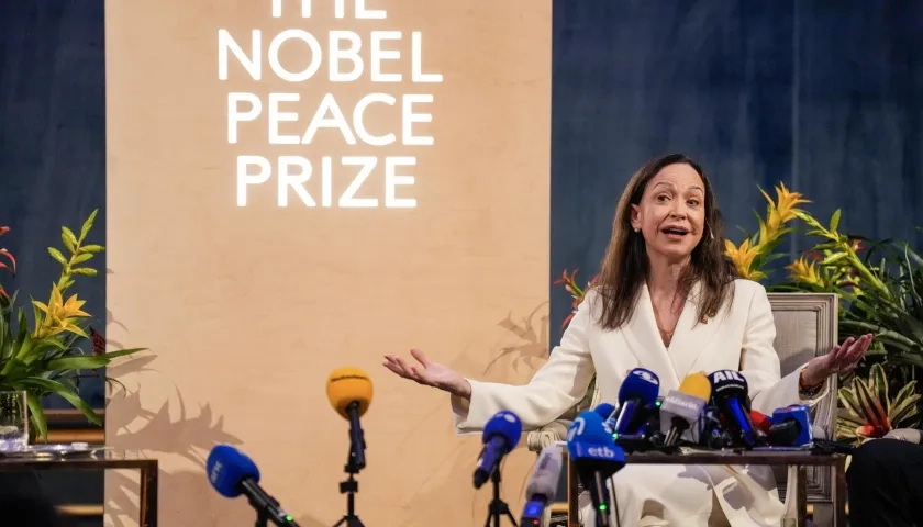 María Corina Machado, Premio Nobel de la Paz.