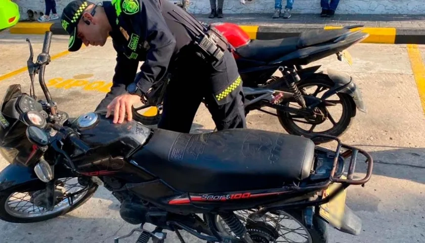 Recuperación de moto robada en Barranquilla. 