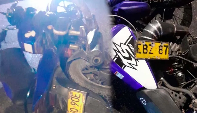 Las dos motos involucradas en el accidente. 