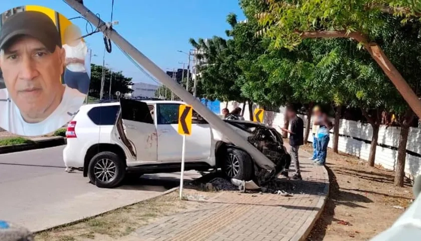 Néstor Moisés Santamaría Bastidas conducía la camioneta y perdió el control tras ser baleado. 