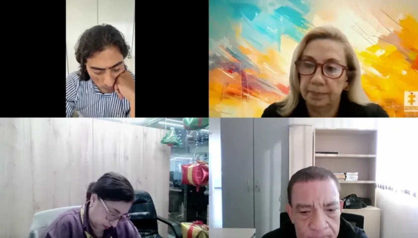 Aspecto de la audiencia preparatoria contra Nicolás Petro este martes. 