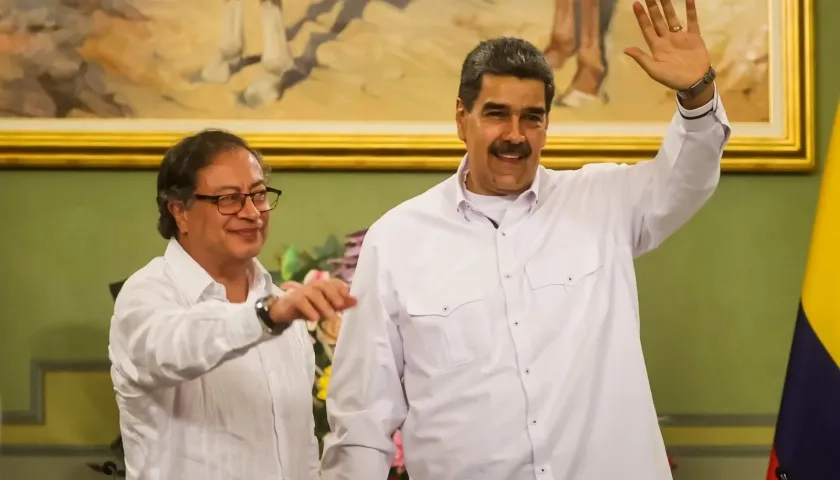 Gustavo Petro y Nicolás Maduro.