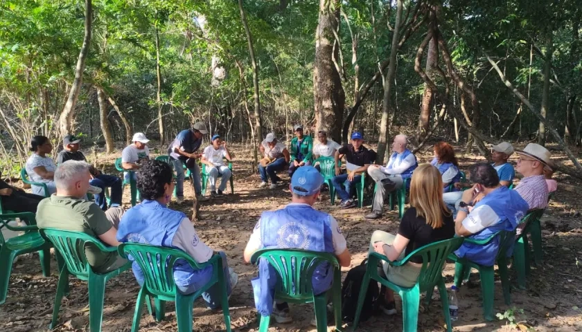 Reunión de la ONU en Cañaverales, en el sur de La Guajira