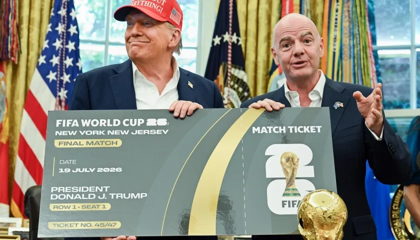 El presidente de los Estados Unidos, Donald Trump, y el presidente de la FIFA, Gianni Infantino.