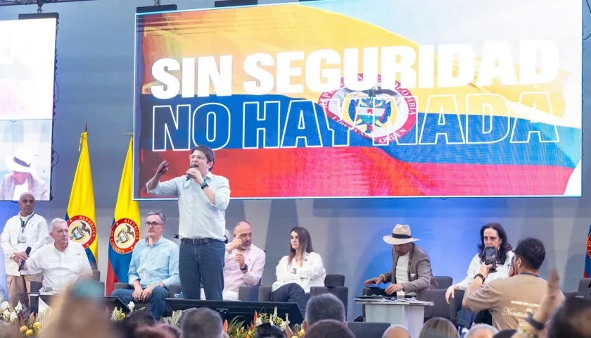 Miguel Uribe Turbay durante un foro de precandidatos del Centro Democrático.