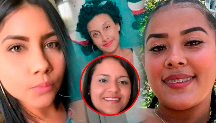 Cuatro de las víctimas de feminicidio. 