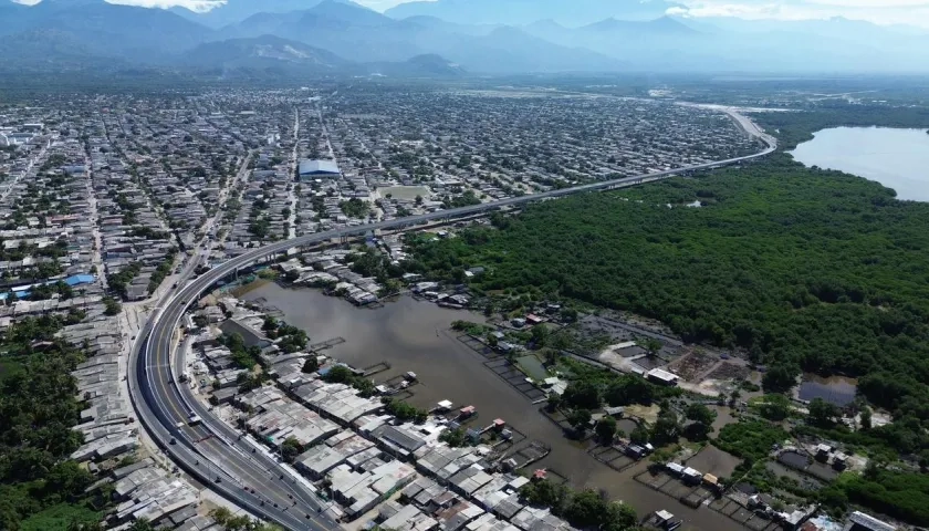 Panoramica aérea de la variante de Ciénaga. 