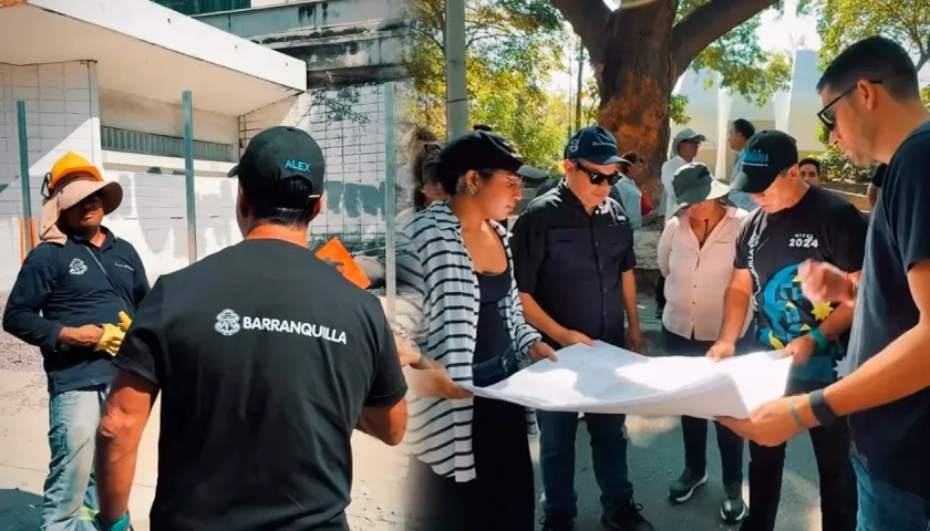 El alcalde Alejandro Char inspeccionó el inicio de los trabajos en el estadio Metropolitano Roberto Meléndez. 