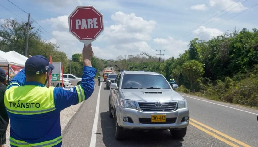 Controles de tránsito. 