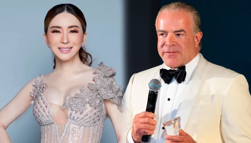 Anne Jakrajutatip y Raúl Rocha Cantú, propietarios de Miss Universo. 