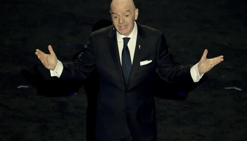 Gianni Infantino, presidente de la Fifa, dio apertura a la ceremonia del sorteo.
