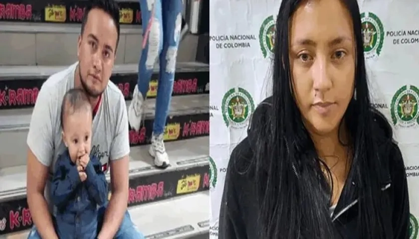 Samuel Guerrero, padre del menor y Yenni Higuera. 