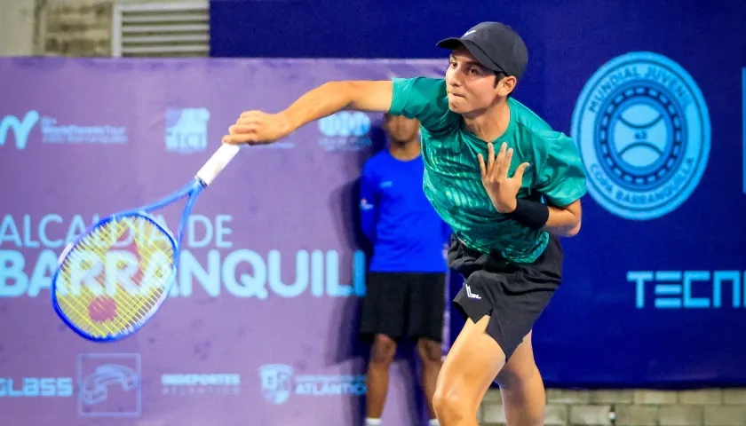 El colombiano Alejandro Castellanos durante su partido contra el británico Rhys Lawlor.